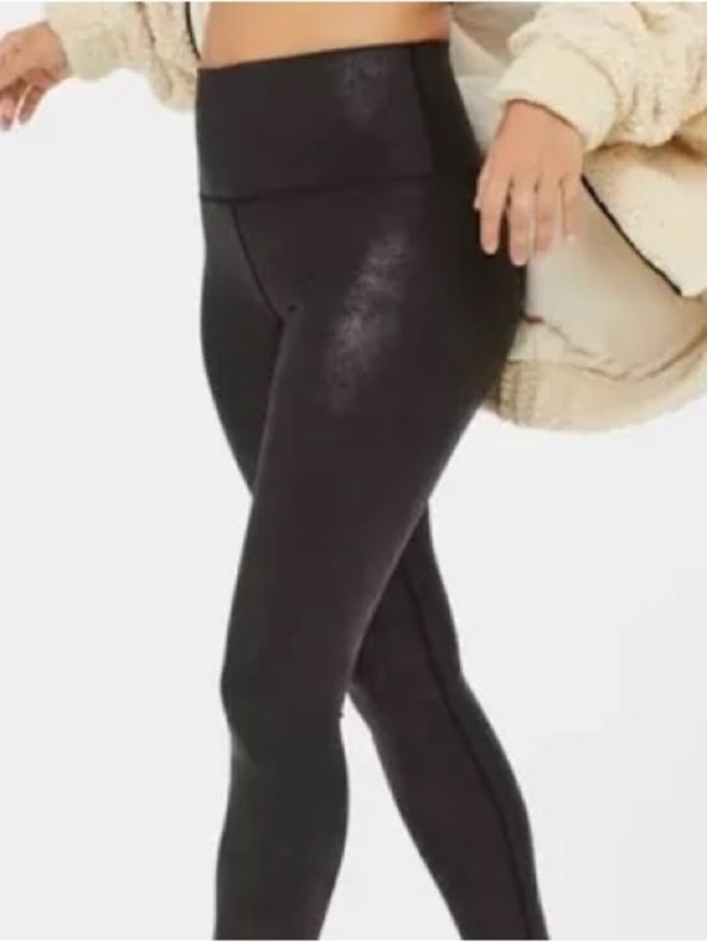 Offline High-Waist Crop Faux Leather Leggings